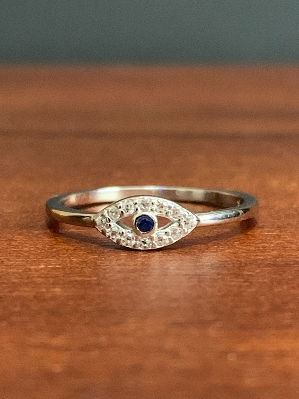 925 silver evil eye ring size 5